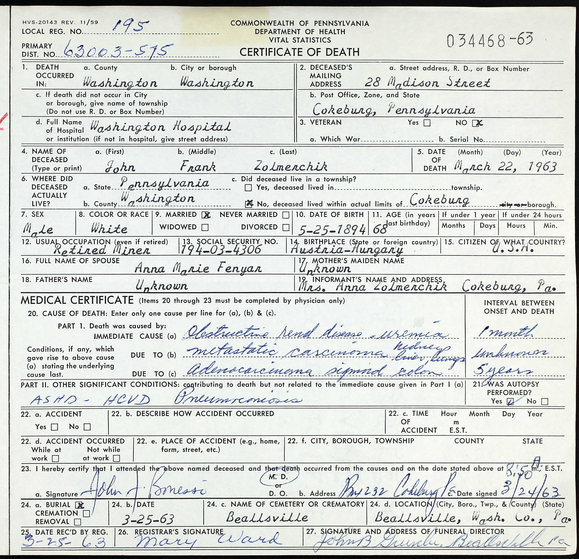 John Frank Zolmerchik